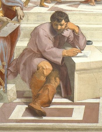 Heraclitus in Raphael's School of Athens